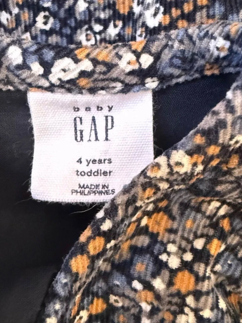 Gap Kids corduroy floral dress